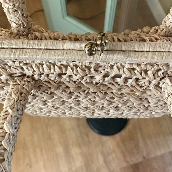 Vintage Straw Handbag - Picture 5 of 8
